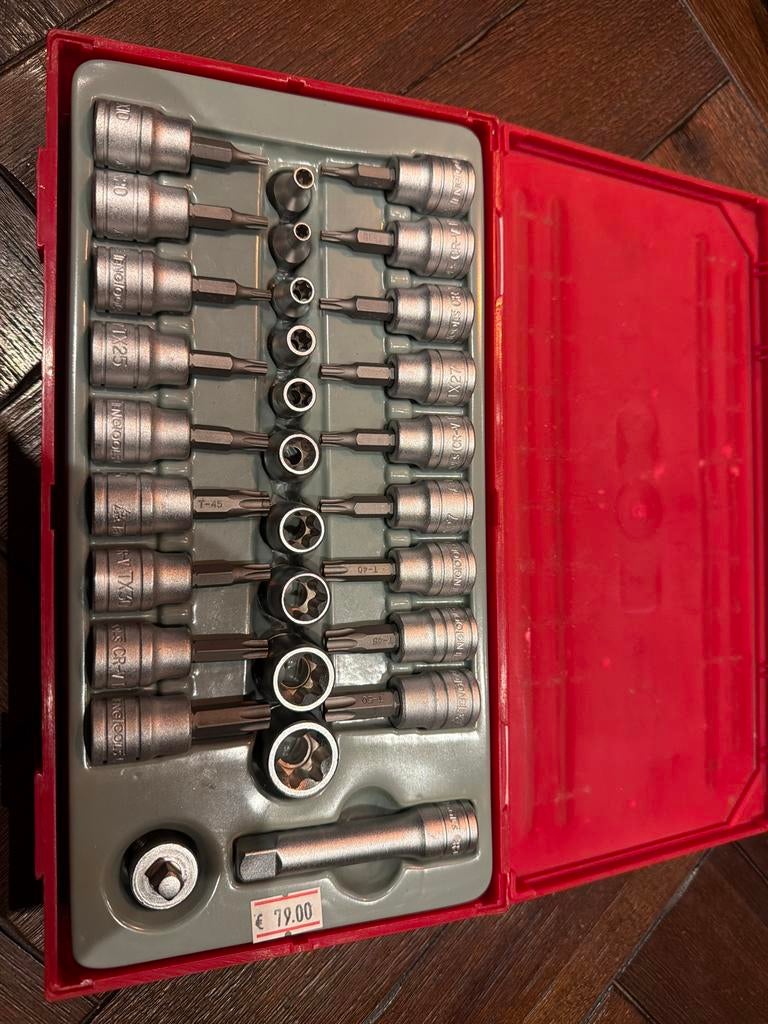 Inbussleutelset Torx CR-V met doppen en verlengstuk, Ophalen of Verzenden, Nieuw