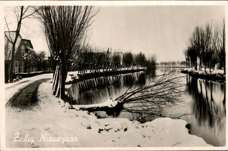 Vlist - Kanaal - Sneeuw, Verzamelen, Ansichtkaarten | Nederland, Gelopen, Zuid-Holland, 1940 tot 1960, Ophalen of Verzenden