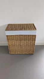 Gevlochten rotan dubbele wasmand 57x61cm, Ophalen of Verzenden