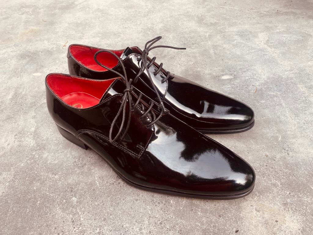 Oger zwarte lakleren schoenen maat 41, Ophalen of Verzenden, Zo goed als nieuw, Zwart