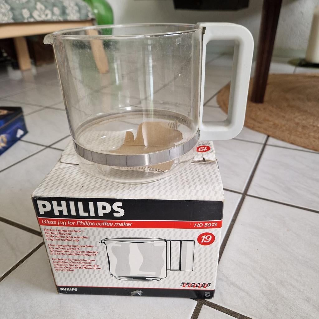 Philips Glazen Koffiekan HD 5913 - Nieuw in Doos, Koffiekan, Nieuw, Ophalen of Verzenden, Philips