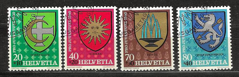 Zwitserland 1187-1190, Ophalen of Verzenden, Gestempeld