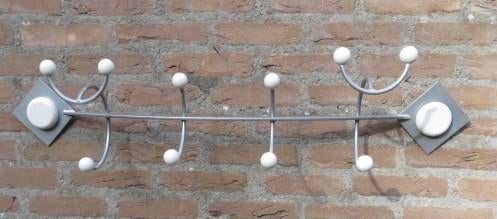 Kapstok wand breed 103 cm 10 haken Bony design  prima staat, Huis en Inrichting, Woonaccessoires | Kapstokken, 100 tot 150 cm