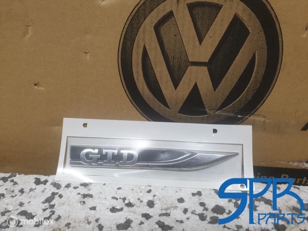 GOLF 7 GTD EMBLEEM STICKER LOGO spatbord rechts origineel, Volkswagen, Nieuw, Ophalen of Verzenden, Volkswagen