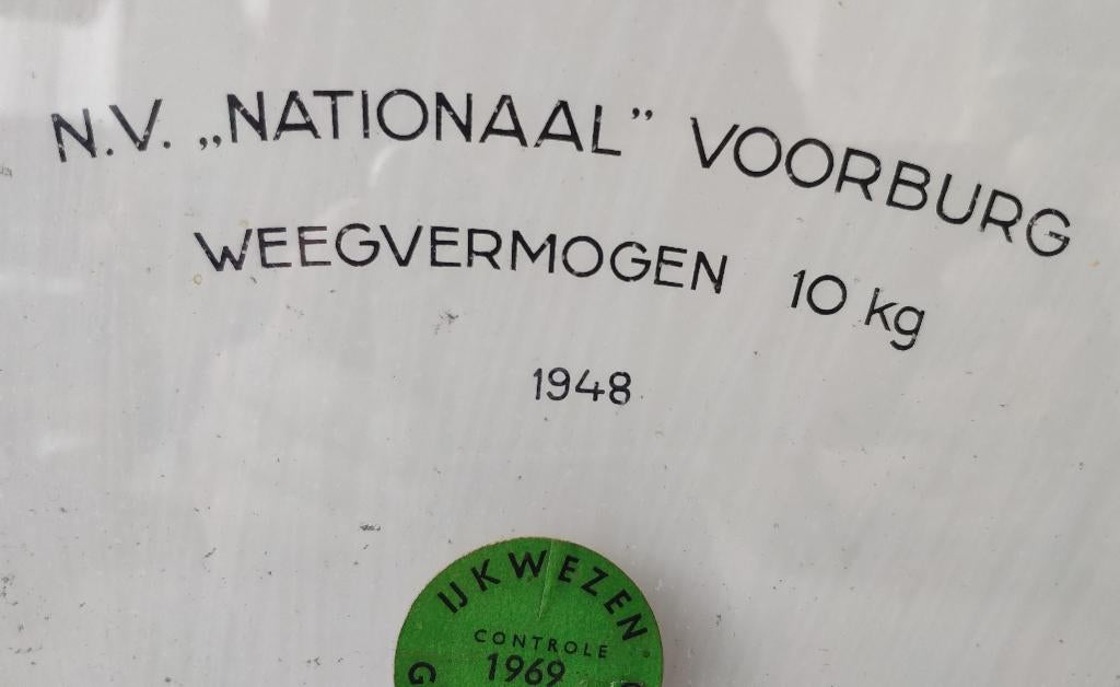 Nationaal antieke weegschaal Type SL 1948 tot 10 Kg Voorburg, Antiek en Kunst, Ophalen