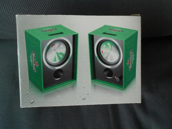 Heineken speakerkratjes speaker kratjes, Verzamelen, Biermerken, Gebruikt, Overige typen, Heineken, Ophalen