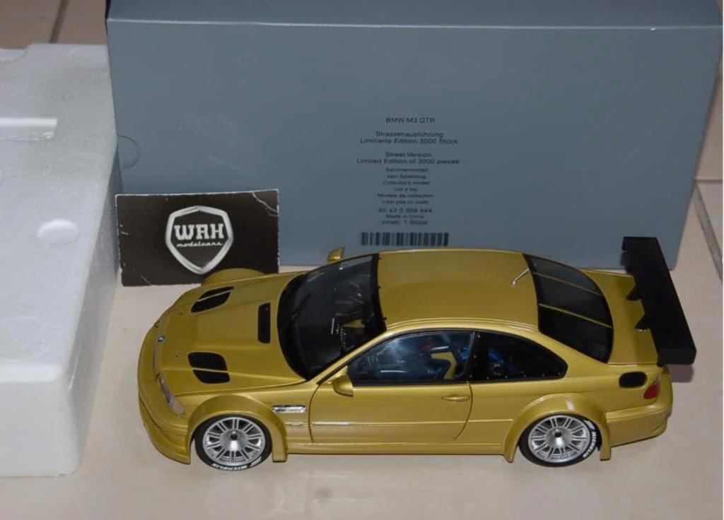 1:18 BMW M3 E46 GTR street phoenix yellow Minichamps WRH, Hobby en Vrije tijd, Modelauto's | 1:18, Verzenden, Zo goed als nieuw