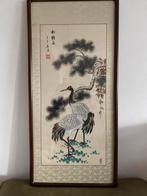 Groot Chinees schilderij: Kraanvogels en dennenboom, Ophalen