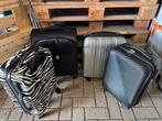 4 koffers handbagage op wielen, Ophalen, Wieltjes, Gebruikt, 50 tot 60 cm