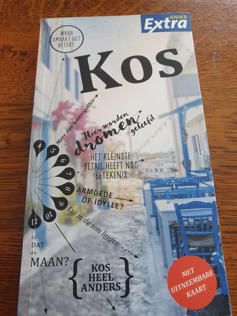 ANWB Extra Reisgids Kos Griekenland met uitneembare kaart, Europa, Ophalen of Verzenden, Zo goed als nieuw, Reisgids of -boek