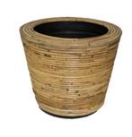 Planen pot Rotan stripe kunststof binnenpot - Ø33cm, H28cm, Ophalen, Overige materialen, Gebruikt, Minder dan 30 cm