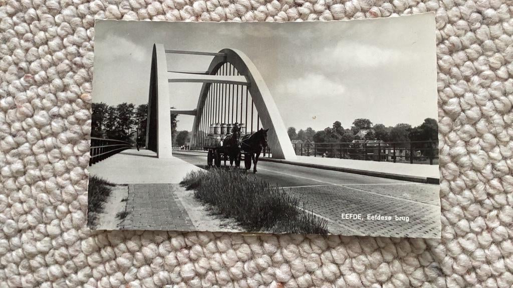 Ansichtkaart Eefde Eefdese brug Paard met melkbussen op kar, Ophalen of Verzenden, 1960 tot 1980, Gelopen, Gelderland