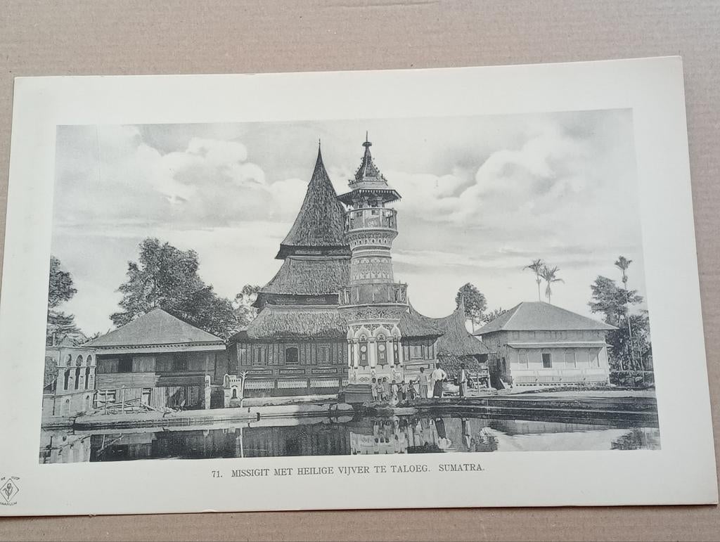 Foto gravure Nederlands Indië Sumatra 18 x 28 cm, Verzamelen, Ophalen of Verzenden