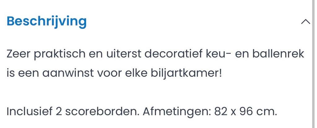 Buffalo keu rek all-in-one, Sport en Fitness, Biljarten en Poolen, Dijklaan 133 Breda, Overige typen, Stoffelen, Nieuw