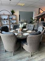4 Seasons Outdoor (4SO) Luxe Tuinset – Ø170 cm + 6 stoelen, Zenq, Verzenden, ., Zo goed als nieuw
