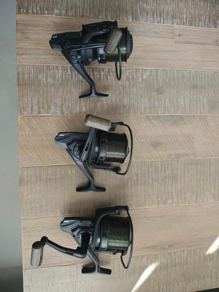 Set van 3 Penn Rival 8000LC molens - Zo goed als nieuw, Ophalen of Verzenden, Zo goed als nieuw, Molen