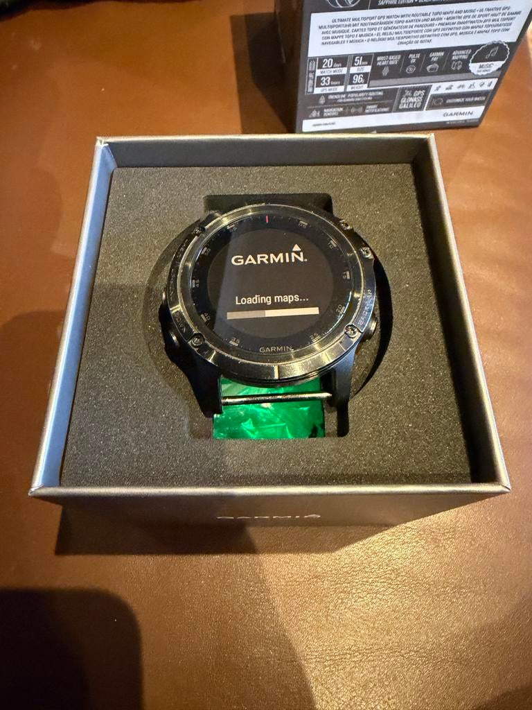 Garmin Fenix 5x Plus Sapphire - Batterij moet vervangen, Sieraden, Tassen en Uiterlijk, Sporthorloges, Zwart, Ophalen of Verzenden