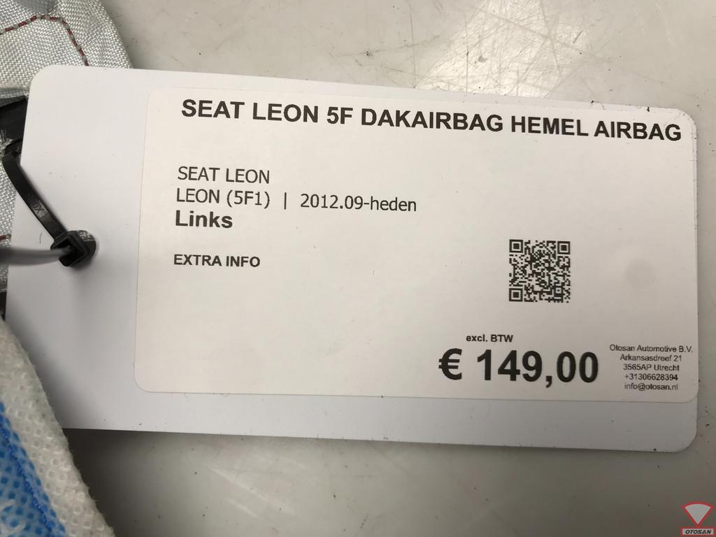 SEAT LEON 5F Dakairbag Hemel Airbag Links, Gebruikt, Autovia A-2, Km 585 585
08760  Martorell, ES, Ophalen of Verzenden, SEAT S.A.