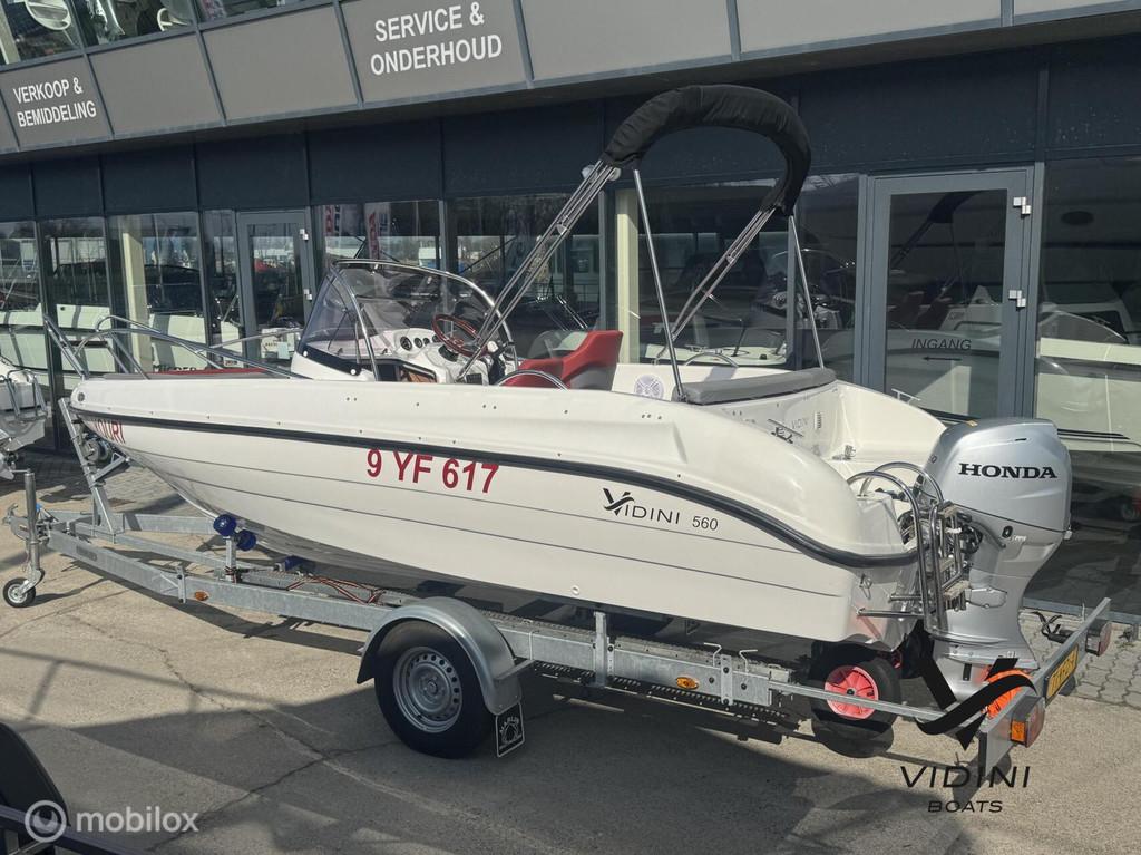 Vidini 560 sundeck Honda 50pk Marlin trailer *als nieuw*, Gebruikt, -, -, -