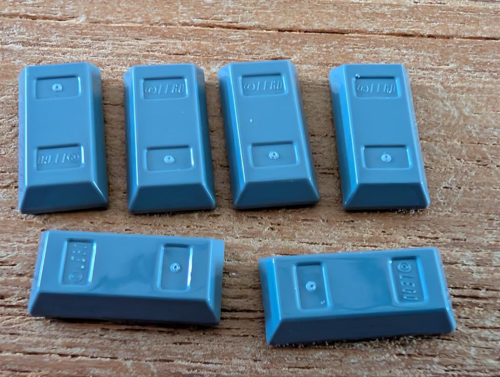 Lego (goud)staven grijs 6x, Ophalen of Verzenden, Nieuw, Lego