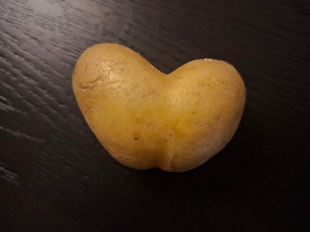 Aardappel in hartvorm, Ophalen of Verzenden