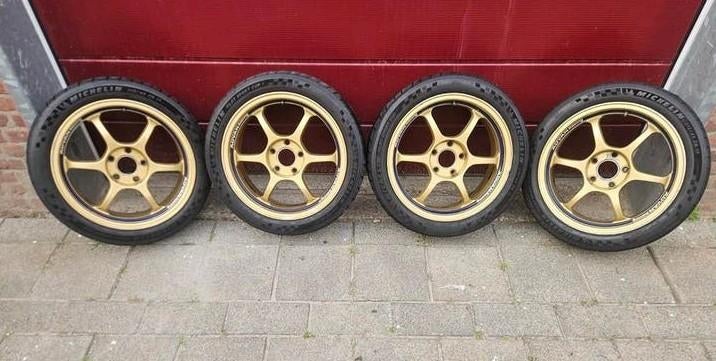 Advan RG velgen met banden, Auto-onderdelen, Banden en Velgen, Ophalen, Banden en Velgen, 17 inch, Personenwagen