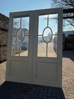 Set openslaande deuren met glas en bossing paneel  232x176cm, Ophalen of Verzenden