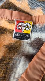 Vintage Oranje Dralon Deken 150x200 - Le Mouflon, Gebruikt, Le Mouflon, Onbekend, Ophalen of Verzenden