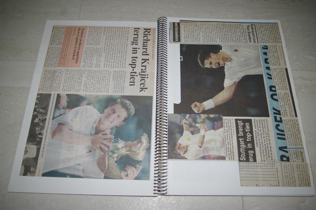 Twee plakboeken met artikelen over Richard Krajicek, Ophalen of Verzenden, Overige typen, Overige merken, L00