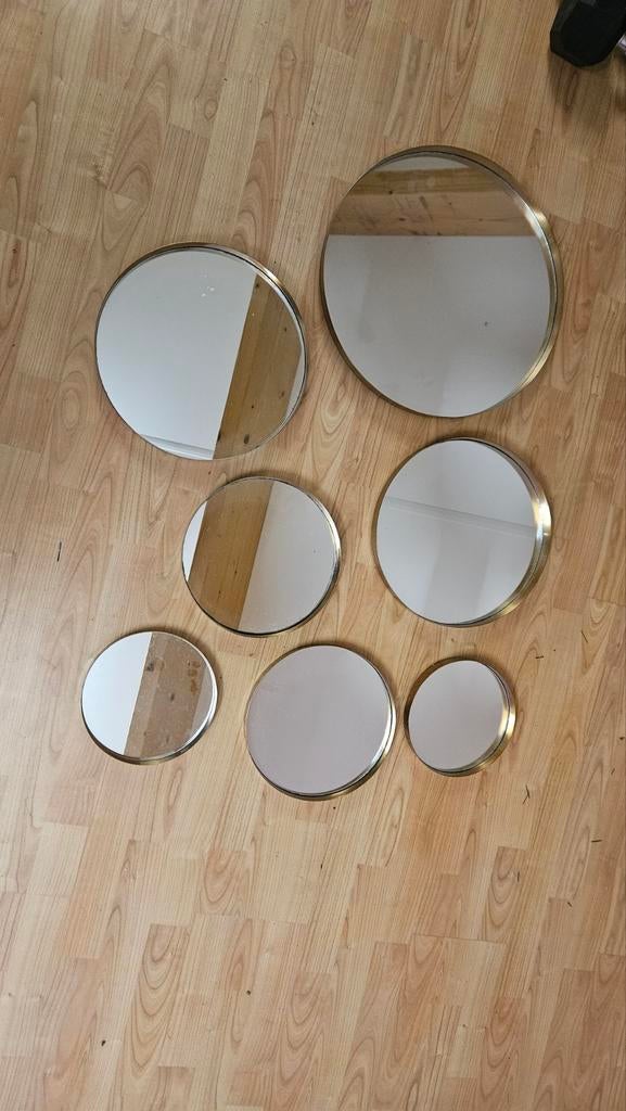 Spiegeltjes rosé goud, verschillende maten, Huis en Inrichting, Woonaccessoires | Spiegels, Ophalen, Rond, Minder dan 50 cm, Minder dan 100 cm