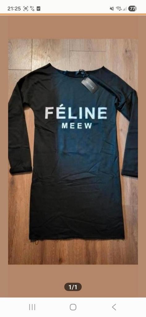 Feline jurk met prijskaartje maat 38 €5, Ophalen of Verzenden, Nieuw, Maat 38/40 (M), Onder de knie