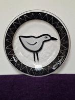 Ulrica Hydman Vallien- Glazen Bord met Vogel- gesigneerd, Ophalen of Verzenden