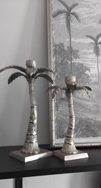 Loods 5 zilver palmboom kandelaar set, Overige materialen, Ophalen of Verzenden, Zo goed als nieuw, Kandelaar
