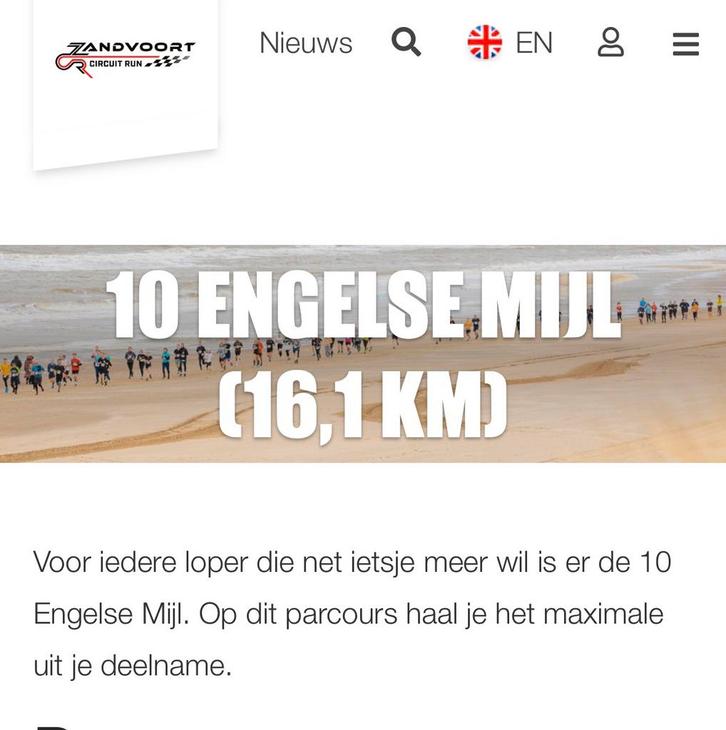 Startnummer Zandvoort Circuit Run 10 mijl + supportersticket, Tickets en Kaartjes, Evenementen en Festivals, Eén persoon