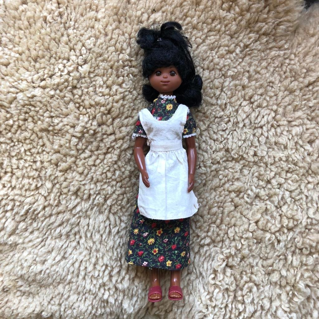 Donkere barbie Mattel jaren 70, Verzamelen, Poppen, Zo goed als nieuw, Pop, Ophalen of Verzenden