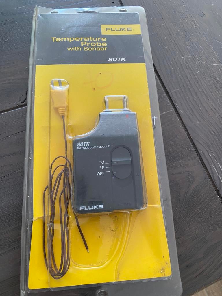 Fluke temperatuur met probe 80 TK, Ophalen of Verzenden, Zo goed als nieuw, Temperatuur