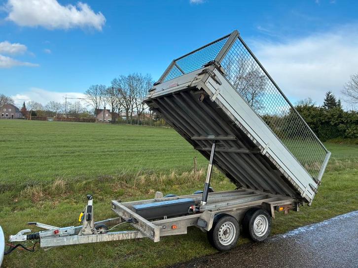 3 Zijdige Elektrische Kipper met loofrekken, Auto diversen, Aanhangers en Bagagewagens, Gebruikt, Ophalen of Verzenden