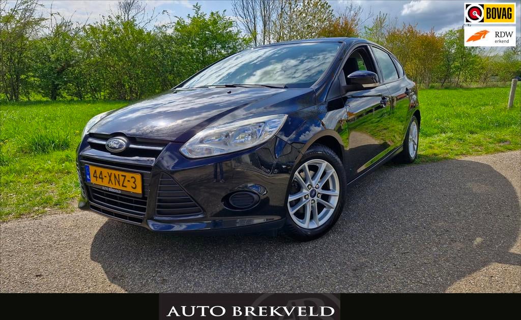 Ford Focus 1.0 EcoBoost Trend 101PK | Rijklaarprijs | Elektr, Auto's, Euro 5, Gebruikt, Zwart, 635 kg