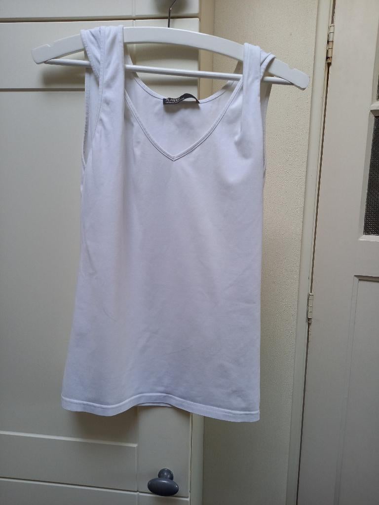 3 witte topjes maat L, Kleding | Dames, Ten Cate en Alan Red, Wit, Maat 42/44 (L), Ophalen of Verzenden