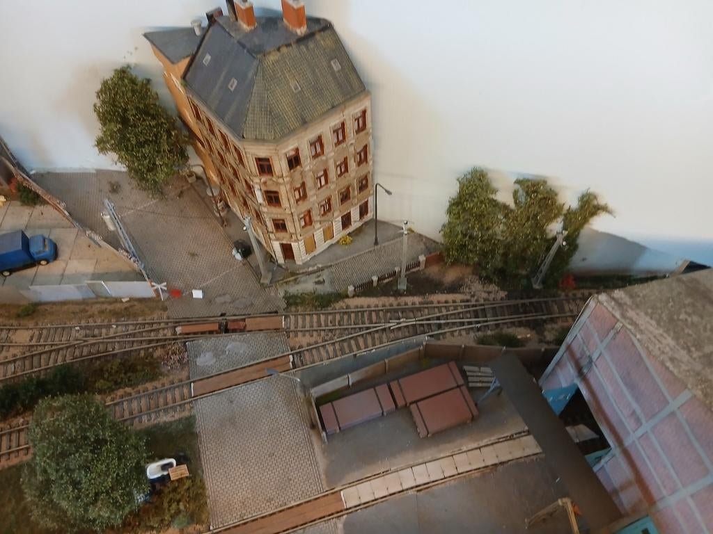 Diorama van een emplacement, Hobby en Vrije tijd, Ophalen, Gelijkstroom, Overige typen, Fleischmann