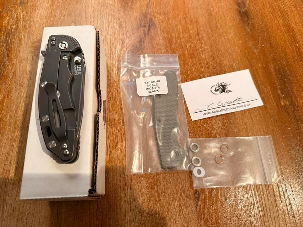 Hinderer XM-18 3.5" Spearpoint Battle Black, CPM20CV, NIEUW!, Verzamelen, Ophalen of Verzenden, Nieuw
