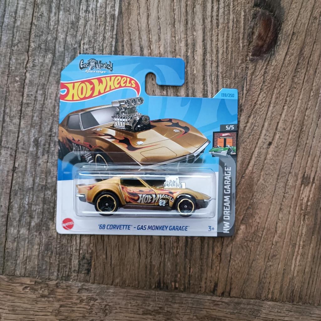 Hot Wheels 68 Corvette Gas Monkey Garage HW Dream Garage, Ophalen of Verzenden, Nieuw, Auto