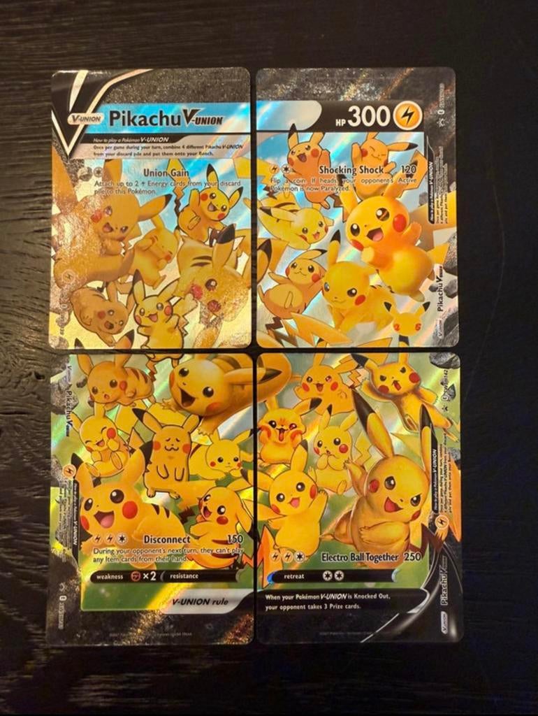 Pokemon - Pikachu V-UNION SWSH Black Star Promos, Ophalen of Verzenden, Nieuw, Meerdere kaarten, Foil