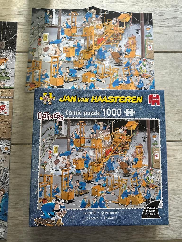 Jan van Haasteren Oldtimers Comic Puzzel 1000 stukjes, Ophalen of Verzenden, 500 t/m 1500 stukjes, Zo goed als nieuw, Legpuzzel