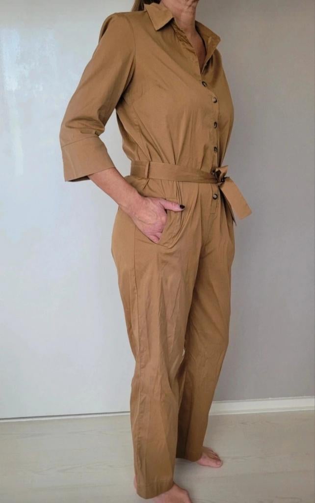 Studio Anneloes Lelya jumpsuit S, Kleding | Dames, Jumpsuits, Zo goed als nieuw, Maat 36 (S), Beige, Ophalen of Verzenden