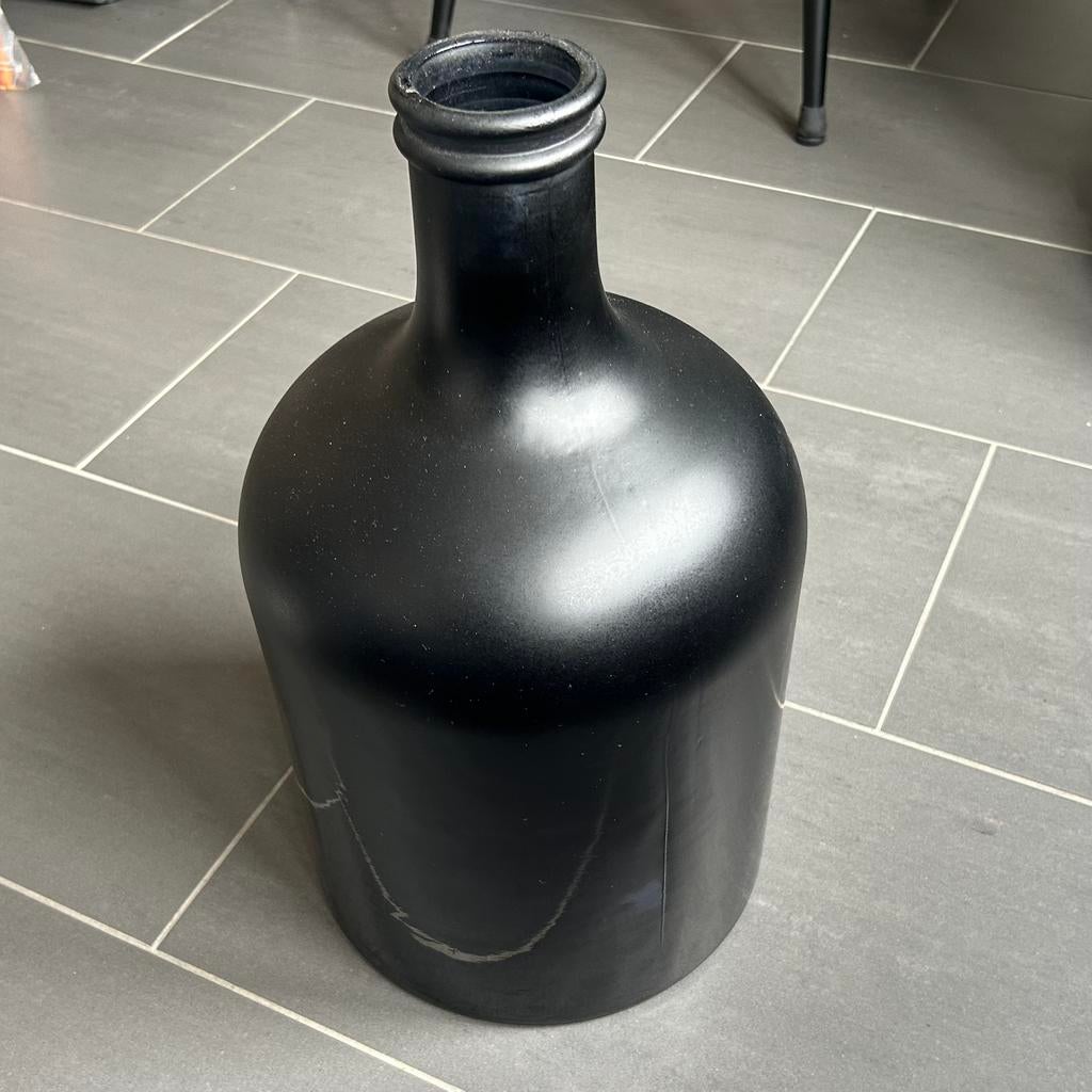 Decoratieve vaas (43cm hoog), Ophalen, Zwart, Minder dan 50 cm, Glas