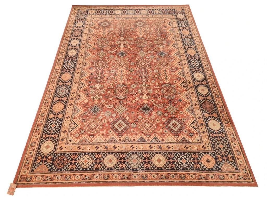 Vintage oosters wol Kazak vloerkleed Pink Animals 200x288cm, Perzisch, Oosters, Klassiek, Vintage, Gebruikt, Onbekend@voorbeeld.com