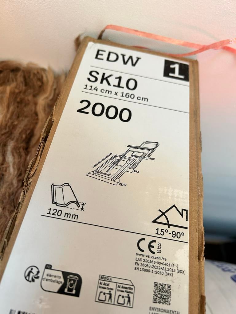 Velux isolatieframe BDX SK10 - 114x160 cm, 80 tot 120 cm, 120 tot 160 cm, Nieuw, Ophalen of Verzenden