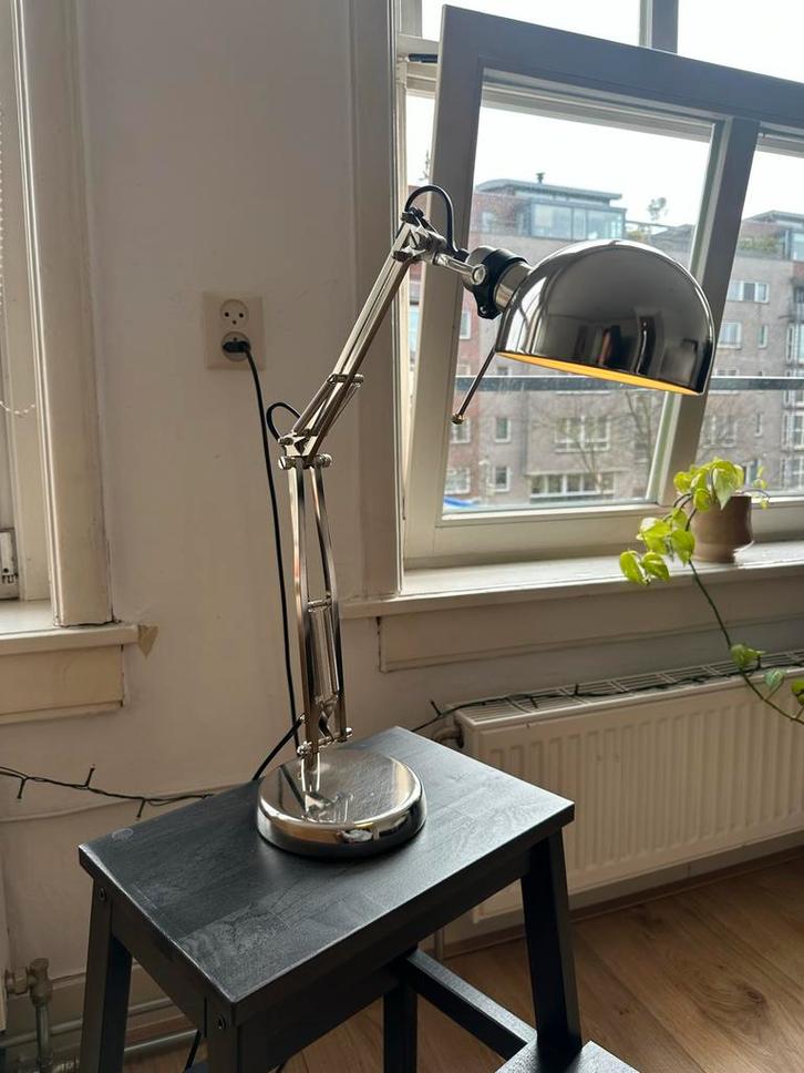 IKEA Forsa bureaulamp - Verstelbaar en stijlvol, Huis en Inrichting, Lampen | Tafellampen, Zo goed als nieuw, 50 tot 75 cm, Metaal