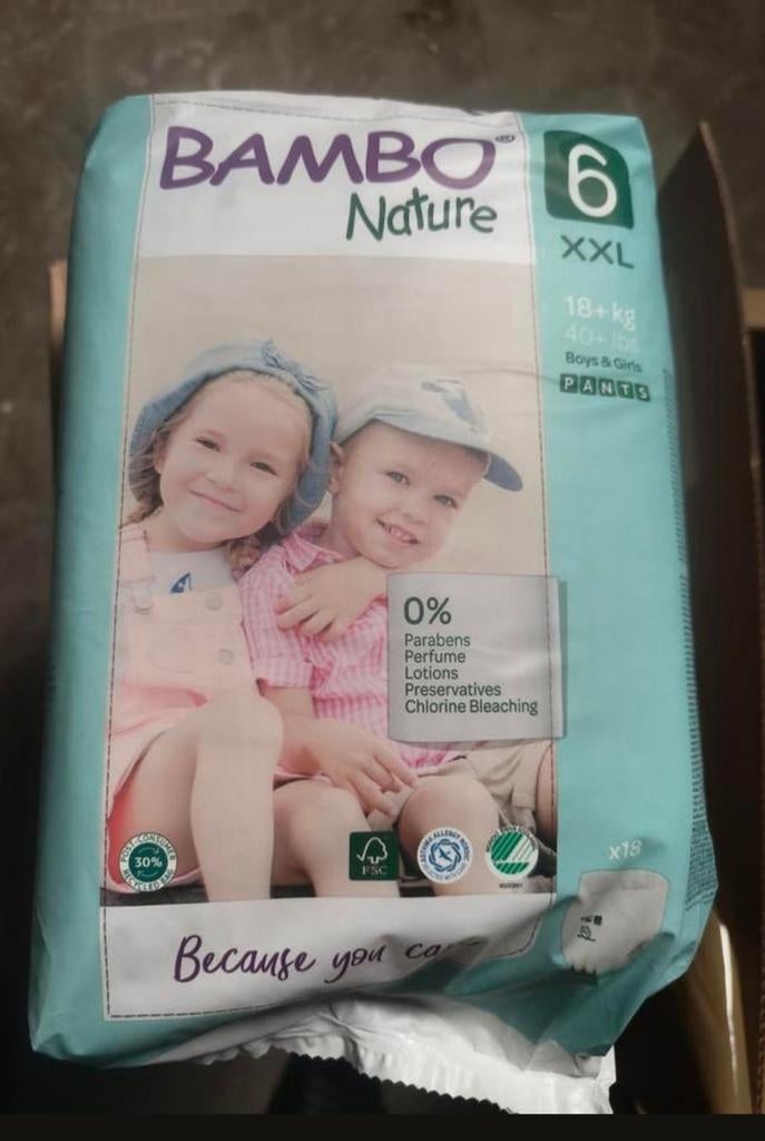 10x Bambo Nature Luiers Maat 6 XXL (18+ kg) - Nieuw, Ophalen of Verzenden